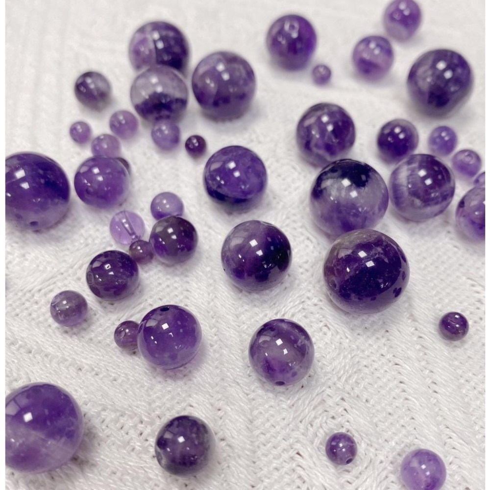 ✨星辰✨ 夢幻紫水晶 紫水晶 圓珠 散珠 千層紫水晶 散珠 天然水晶 夢幻紫晶 虎牙紫水晶 水晶串珠【CR001】-細節圖4