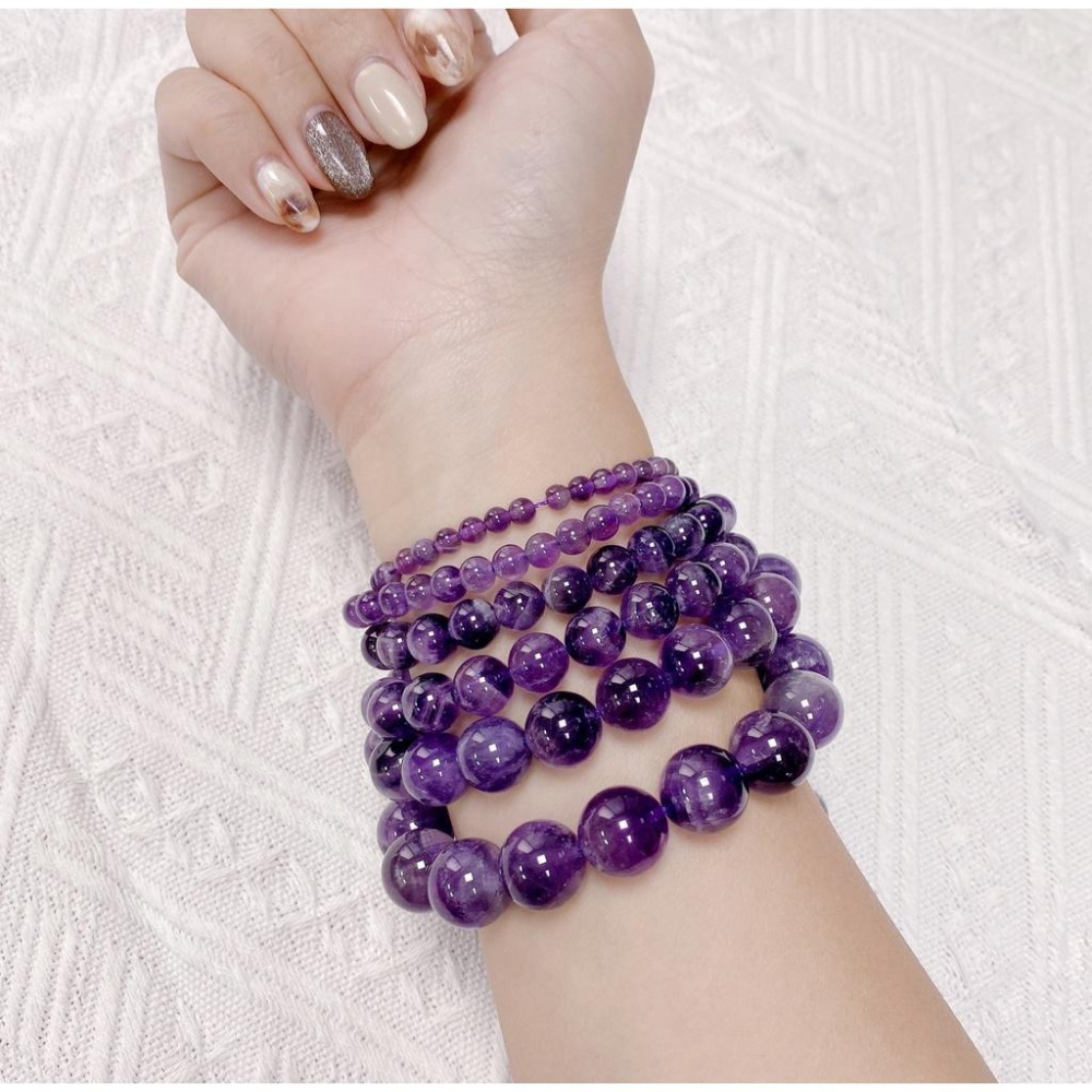 ✨星辰✨ 夢幻紫水晶 紫水晶 圓珠 散珠 千層紫水晶 散珠 天然水晶 夢幻紫晶 虎牙紫水晶 水晶串珠【CR001】-細節圖5