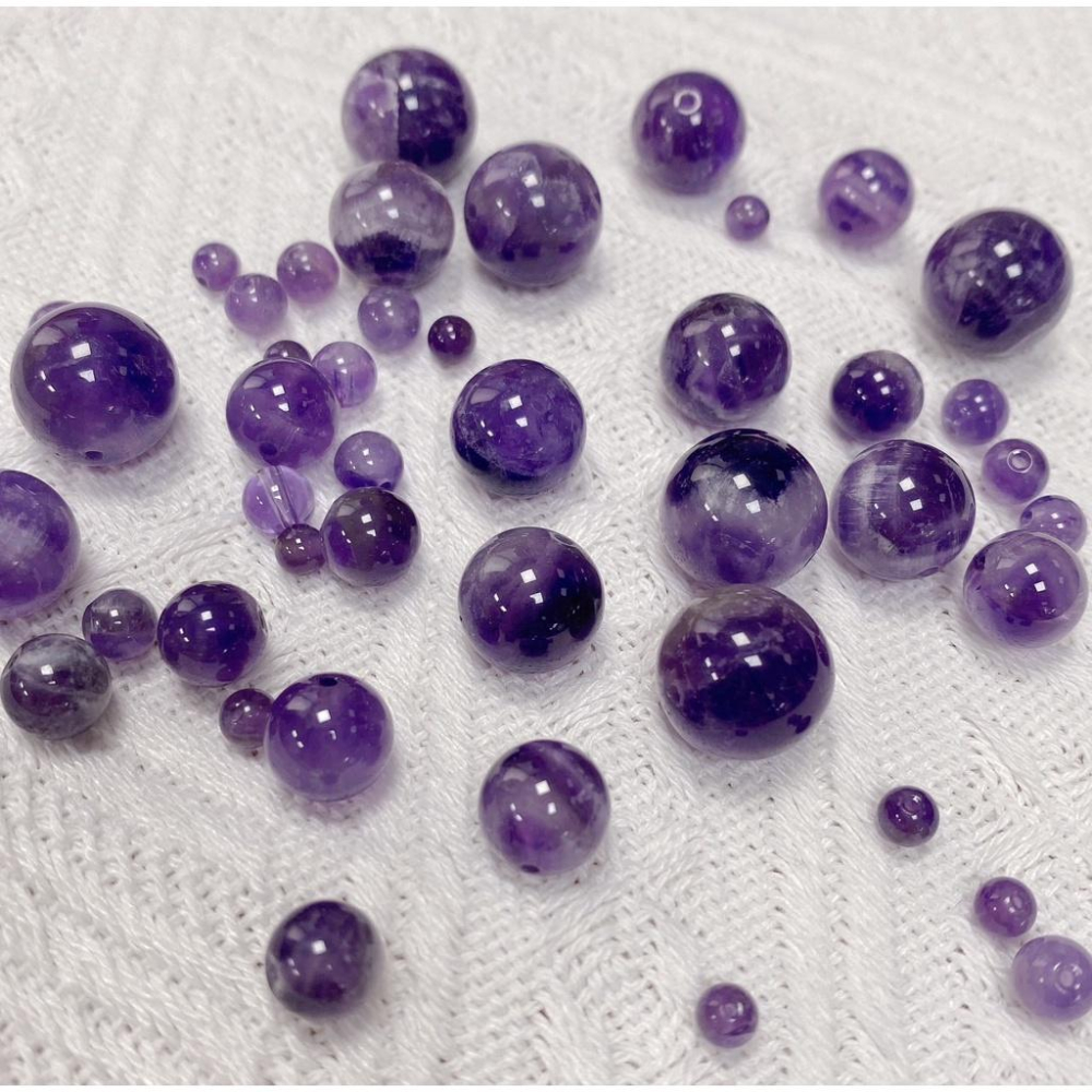 ✨星辰✨ 夢幻紫水晶 紫水晶 圓珠 散珠 千層紫水晶 散珠 天然水晶 夢幻紫晶 虎牙紫水晶 水晶串珠【CR001】-細節圖7