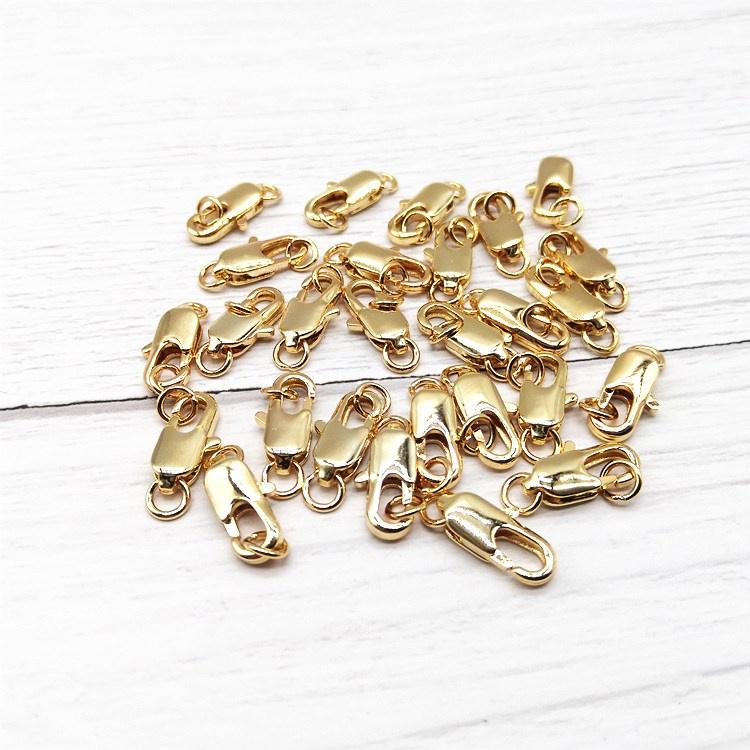 ✨星辰✨ 魚尾扣 彈簧扣 扣頭 14K包金 14K包金魚尾扣 串珠材料 DIY材料包 銀飾 龍蝦鉤 蝦鉤【MA046】-細節圖5