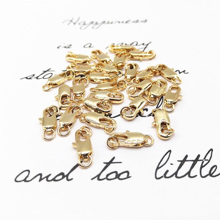 ✨星辰✨ 魚尾扣 彈簧扣 扣頭 14K包金 14K包金魚尾扣 串珠材料 DIY材料包 銀飾 龍蝦鉤 蝦鉤【MA046】-細節圖7