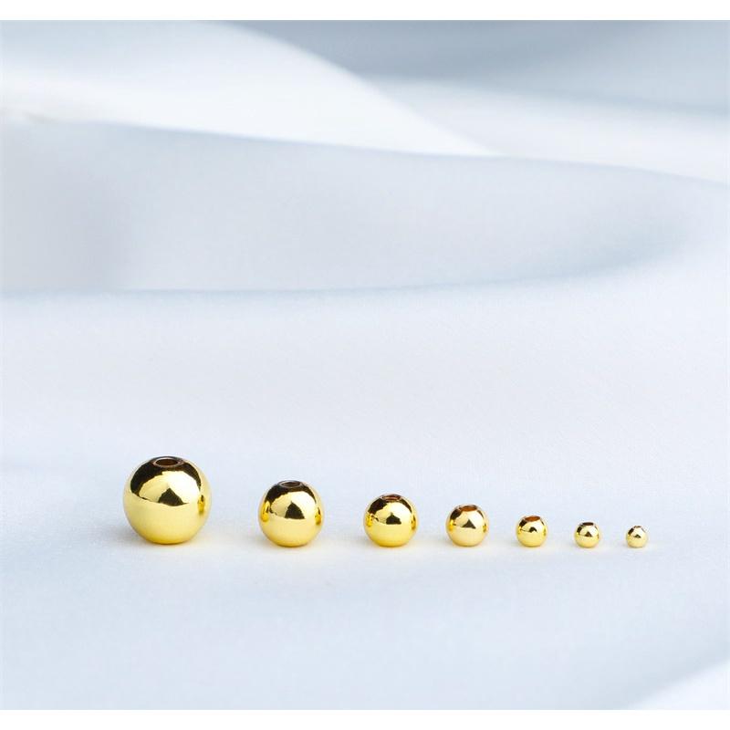 ✨星辰✨ 隔珠 圓珠 定位珠 圓珠隔珠 金珠 空心圓珠 14K包金 14K包金珠 串珠材料 隔珠 散珠【MA033】-細節圖4
