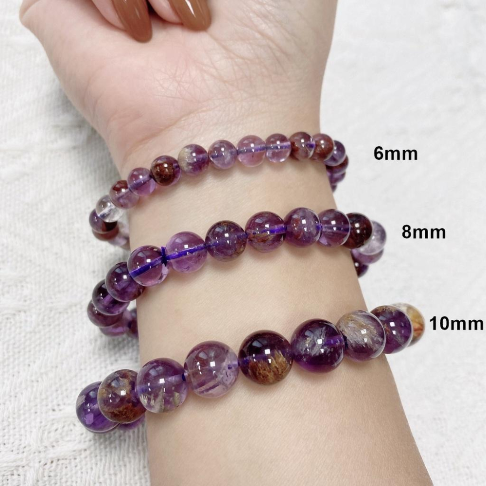 紫幽靈 水晶 紫幽 散珠 圓珠 異象水晶 幽靈 幽靈水晶 記憶力水晶 開發智慧 紫水晶 【CR009】-細節圖2