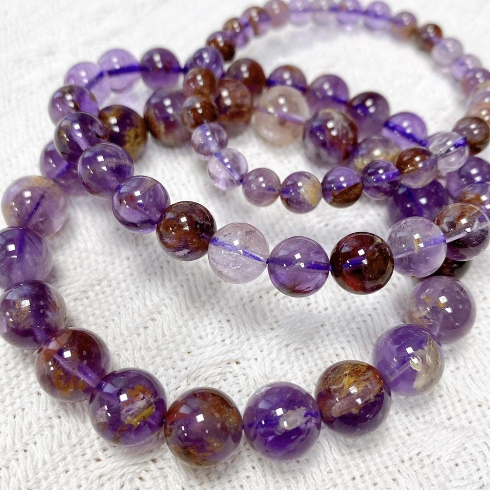 紫幽靈 水晶 紫幽 散珠 圓珠 異象水晶 幽靈 幽靈水晶 記憶力水晶 開發智慧 紫水晶 【CR009】-細節圖6