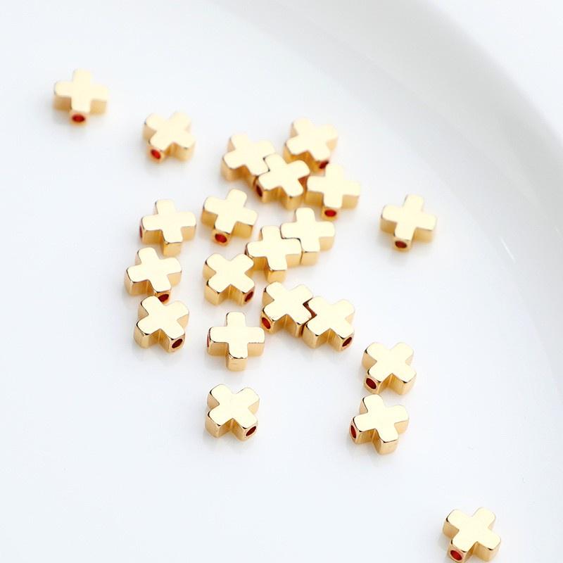 ✨星辰✨ 隔珠 隔片 墊片 星星隔珠 星星材料 熊熊 十字架 蝴蝶 串珠材料 DIY材料包 散珠【MA003】-細節圖5