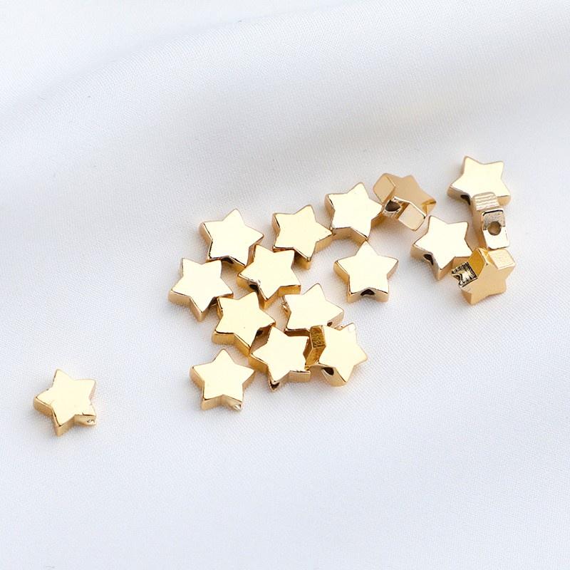 ✨星辰✨ 隔珠 隔片 墊片 星星隔珠 星星材料 熊熊 十字架 蝴蝶 串珠材料 DIY材料包 散珠【MA003】-細節圖6