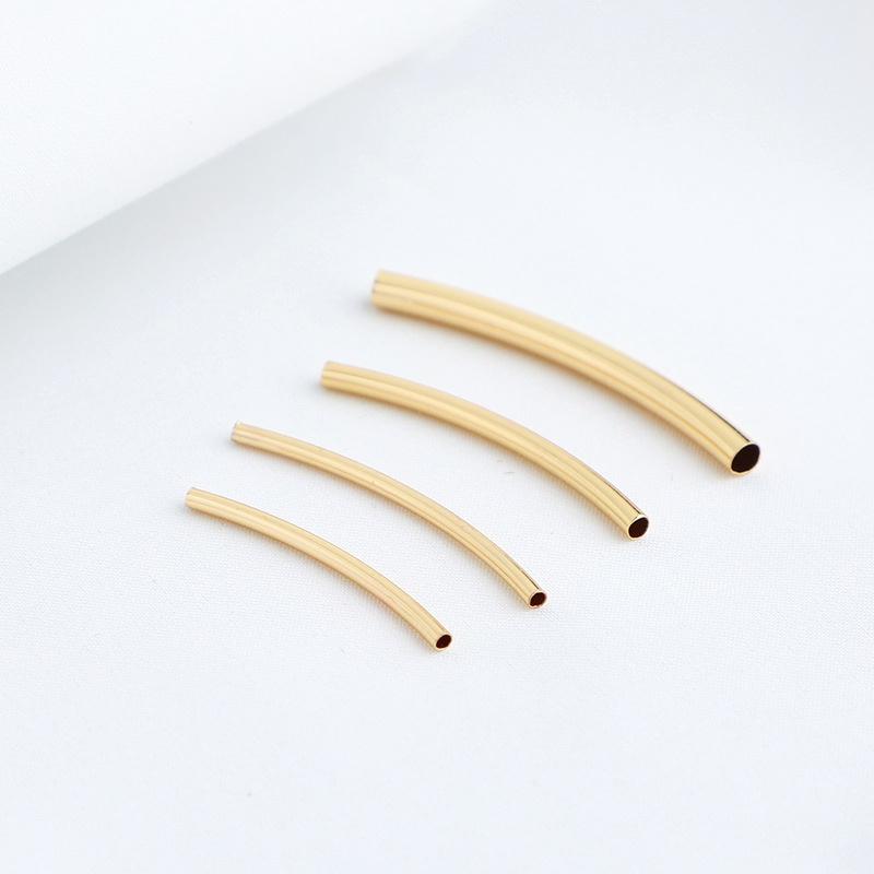 ✨星辰✨ 彎管 保色彎管 隔珠 14K包金 14K包金彎管 彎管材料 串珠材料 銀飾 散珠 串珠【MA035】-細節圖3