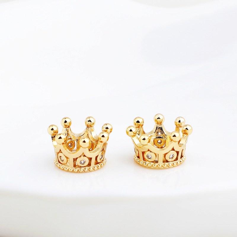 ✨星辰✨皇冠隔珠配件 隔珠 套珠圈 14K包金 14K包金皇冠 串珠材料 DIY材料包 銀飾 散珠【MA039】-細節圖3