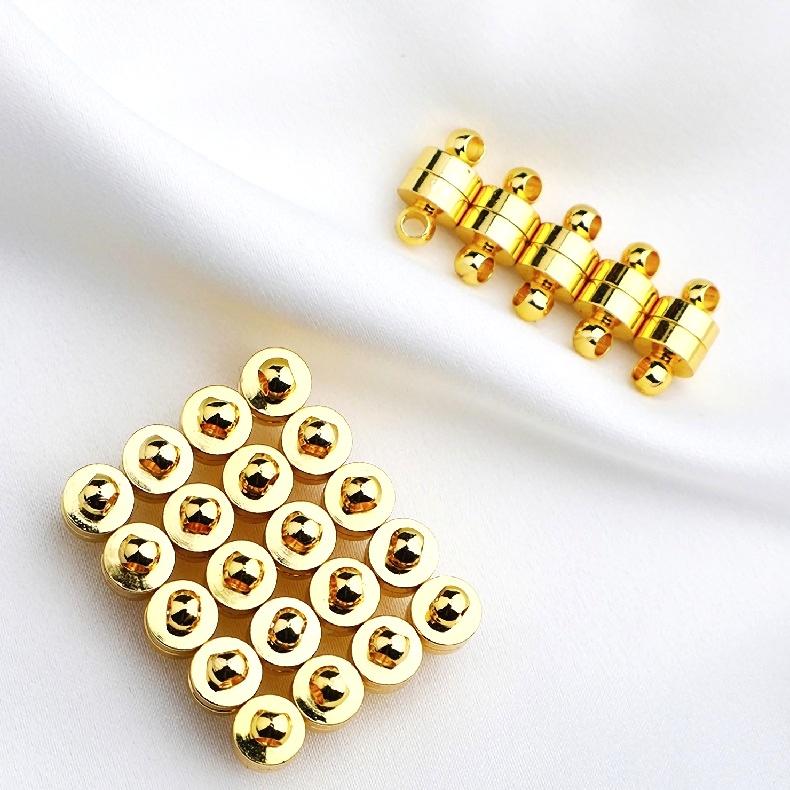 ✨星辰✨ 18K金14K金 磁鐵釦 diy手鍊 項鍊 磁吸扣 串珠材料 DIY材料包 隔珠 散珠【MA058】-細節圖4
