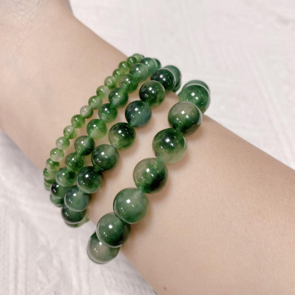 ✨星辰✨ 水草瑪瑙 瑪瑙 綠瑪瑙 瑪瑙珠 串珠 手鍊 手珠 條珠 天然水晶 綠水草瑪瑙 水晶珠串 【CR004】-細節圖6
