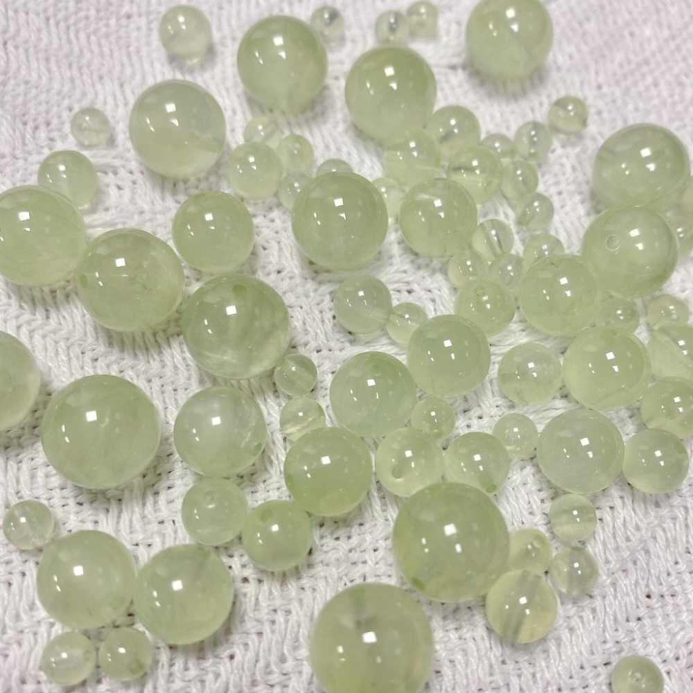 【7A等級】葡萄石 散珠 DIY串珠 天然水晶 葡萄石 財富之石 健康之石 葡萄石串珠 葡萄石散珠【CR021】-細節圖3