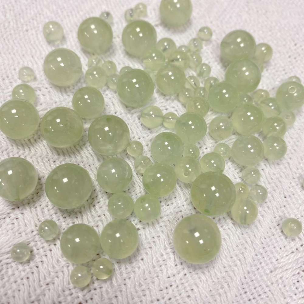 【7A等級】葡萄石 散珠 DIY串珠 天然水晶 葡萄石 財富之石 健康之石 葡萄石串珠 葡萄石散珠【CR021】-細節圖4