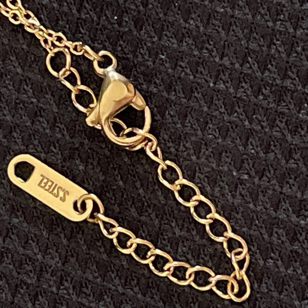 貝殼氣質鋼精緻細膩鎖骨玫瑰金頸鍊 仙氣抗敏 鈦鋼 鍍18 K@c519€-細節圖5