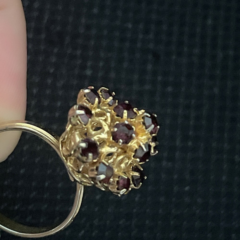 高貴黑色優雅花鑽戒指 立體鏤空開口戒@戒€-細節圖2