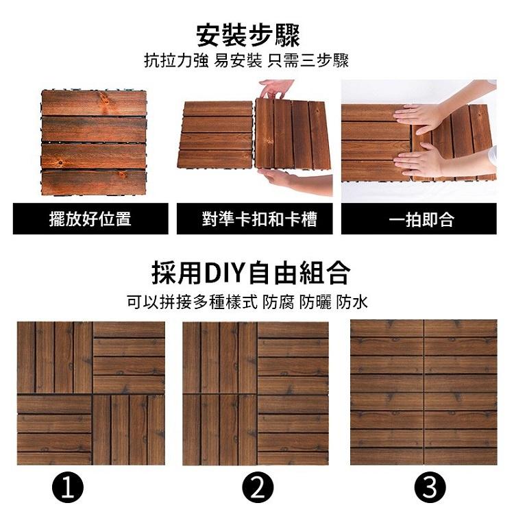 【🔥台灣24H出貨🔥】木地板 戶外實木地板 拼接木板 地板 木板 拼接地板 實木地板【RS1393】-細節圖3