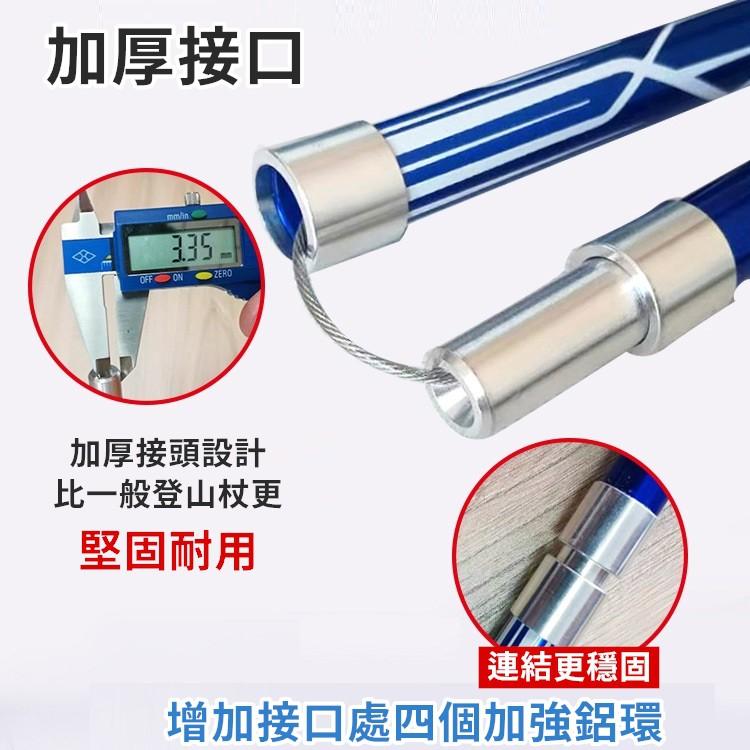 【🔥台灣24H出貨🔥】鋁合金登山杖 五節鋁合金款 折疊登山杖 登山用品 EVA手把 拐杖 伸缩手杖 戶外【CP066】-細節圖6
