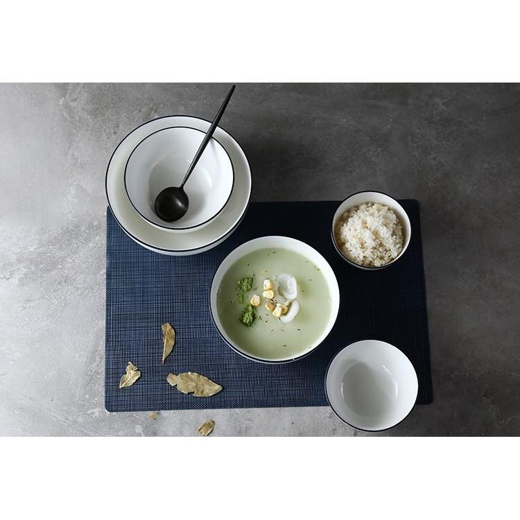 簡約 陶瓷碗 日式  五吋 藍邊陶瓷碗 湯碗 陶瓷碗  廚房餐具【RS909】-細節圖6