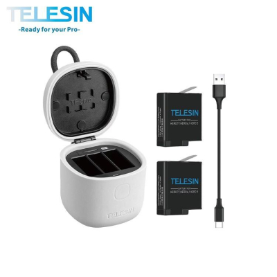 雙電版 雙電池 TELESIN Hero5/6/7 Allinbox 充電盒 充電座 充電【GP011】