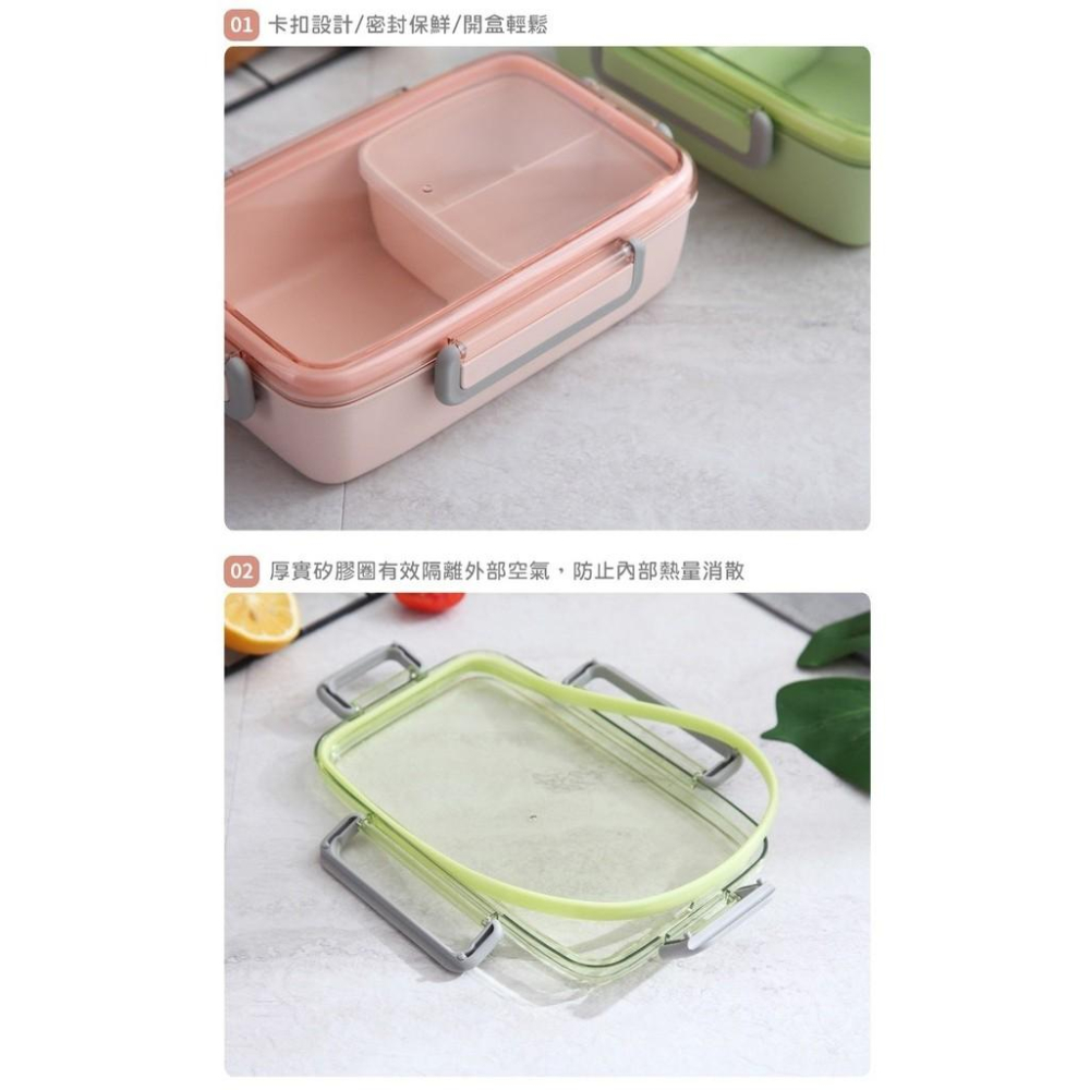 【🔥台灣24H出貨🔥】便當盒 分隔便當盒 微波便當盒 小麥分隔便當盒 可微波 餐盒 保鮮盒【RS951】-細節圖6