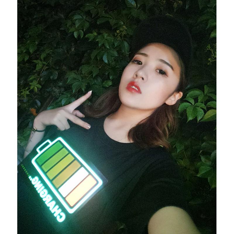 [台灣出貨]抖音 夜店KTV必備款 聲控發光T恤 T恤 發光 短袖 上衣 街舞表演【RS803】-細節圖2
