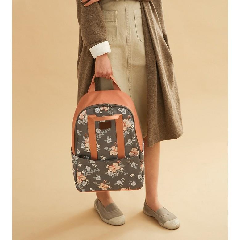 韓國官網同款 火鶴 火烈鳥 田園風 花朵 後背包 單肩包 手機包 出國 旅行 可放筆電 A4紙【RB488】-細節圖6