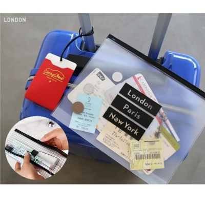 透明夾鏈袋 機票護照外幣盥洗用具牙膏牙刷 收納包【RB405】