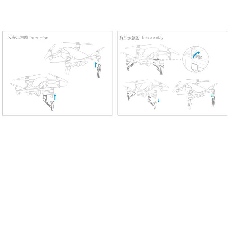 DJI MAVIC AIR 增高腳架 起落架 腳架 加高 降落 加長 腳 配件 PGYTECH 空拍機【AIR006】-細節圖4