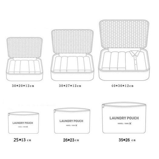 【🔥台灣24H出貨🔥】旅行收納六件組 旅行收納袋 收納包 衣物收納袋 防塵袋 可折疊旅行包 【RB376】-細節圖9