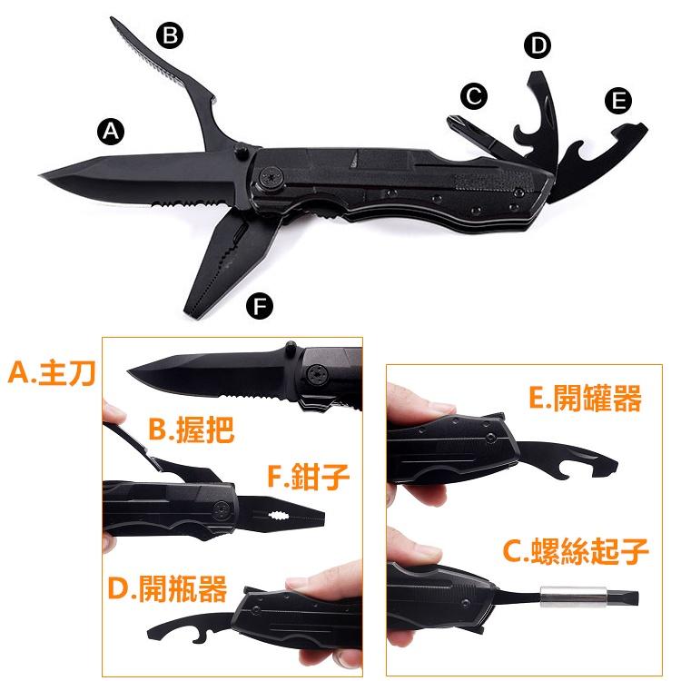 折疊刀 瑞士刀 摺疊刀 瑞士小刀 露營刀 求生刀 戰術刀 工具鉗 折疊刀 多功能刀 多功能折疊刀 戰術鉗【CP140】-細節圖3