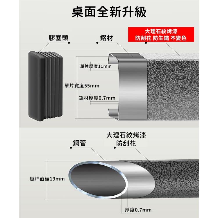 折疊桌 蛋捲桌 露營桌 黑金鋼蛋捲桌 黑金剛 摺疊桌 戶外桌 野餐桌 遊戲桌 擺攤桌【CP127】-細節圖4