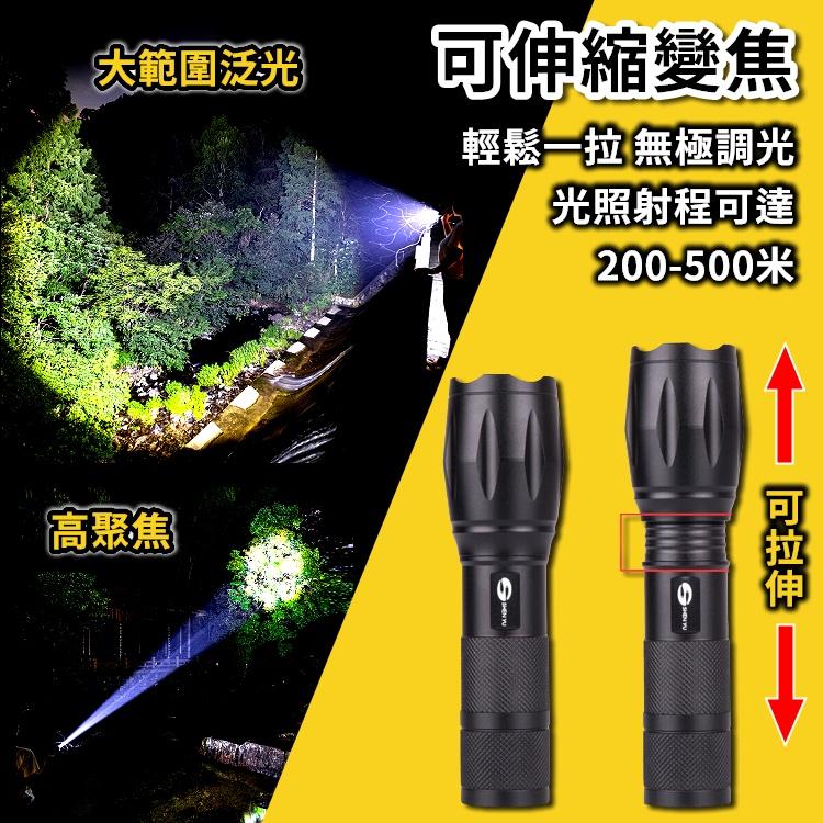 手電筒 手電筒強光 爆亮手電筒 led 手電筒 充電手電筒 手電筒 usb 充電 照明 露營 野營【CP151】-細節圖5