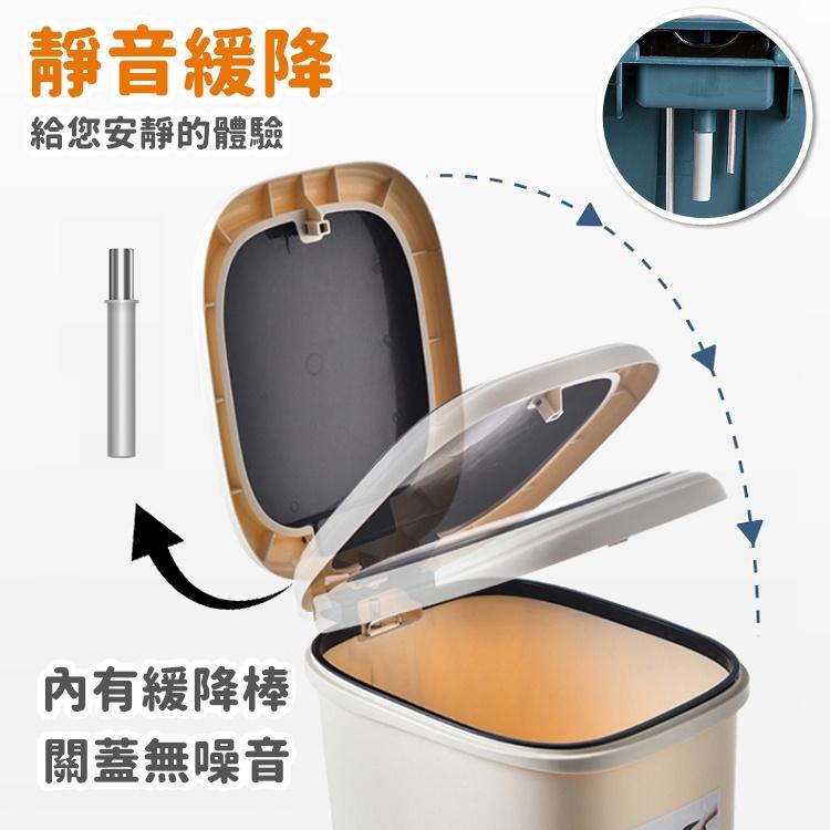 廁所垃圾桶 垃圾桶 按壓式垃圾桶 垃圾桶北歐 垃圾桶腳踏 廚餘桶 腳踏垃圾桶 緩降垃圾桶 廚房垃圾桶【RS1358】-細節圖5
