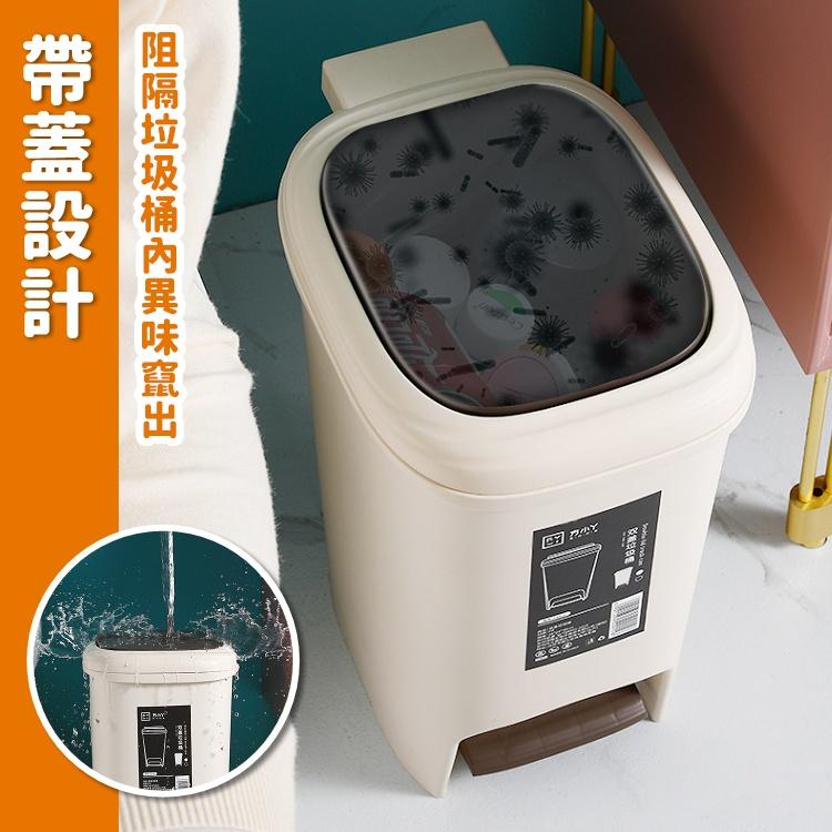 廁所垃圾桶 垃圾桶 按壓式垃圾桶 垃圾桶北歐 垃圾桶腳踏 廚餘桶 腳踏垃圾桶 緩降垃圾桶 廚房垃圾桶【RS1358】-細節圖7