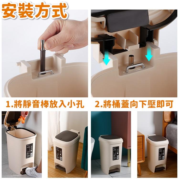 廁所垃圾桶 垃圾桶 按壓式垃圾桶 垃圾桶北歐 垃圾桶腳踏 廚餘桶 腳踏垃圾桶 緩降垃圾桶 廚房垃圾桶【RS1358】-細節圖9