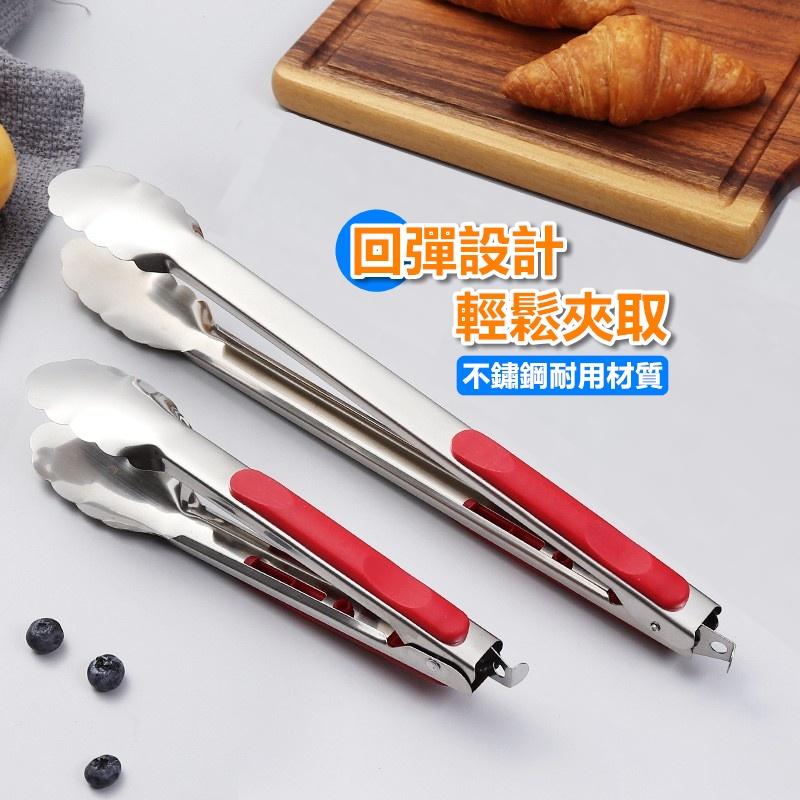 食物夾 烤肉夾 不鏽鋼 料理夾 防燙夾 零食夾 不銹鋼 防燙 夾 夾子 矽膠夾【RS1422】-細節圖7