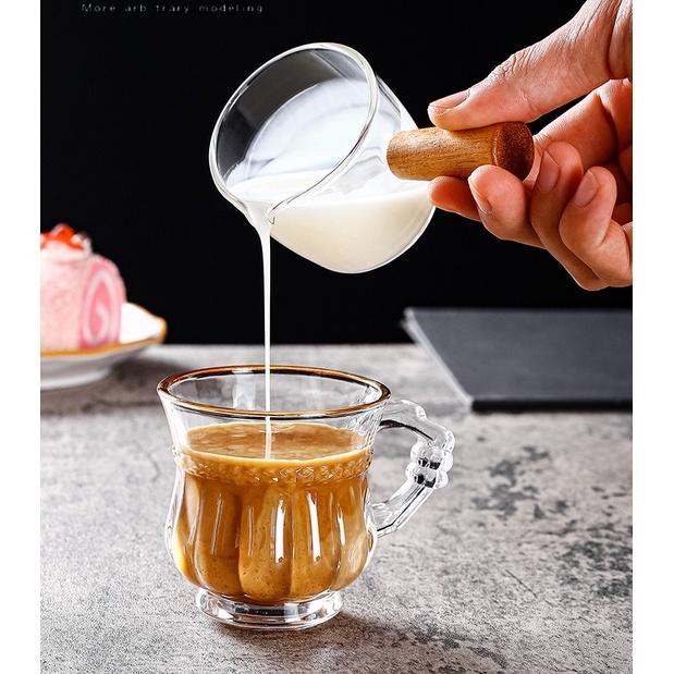【台灣現貨】咖啡量杯 奶盅 小奶盅 濃縮杯 濃縮咖啡杯 玻璃奶盅 奶精杯 奶壺 蜂蜜杯 玻璃量杯 盅 【RS1233】-細節圖4