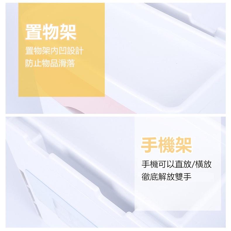 浴室置物架 面紙盒 雙層衛生紙收納盒 抽取滾筒通用 贈背膠 衛生紙盒 防水面紙盒 手機架 紙巾盒【RS1044】-細節圖8