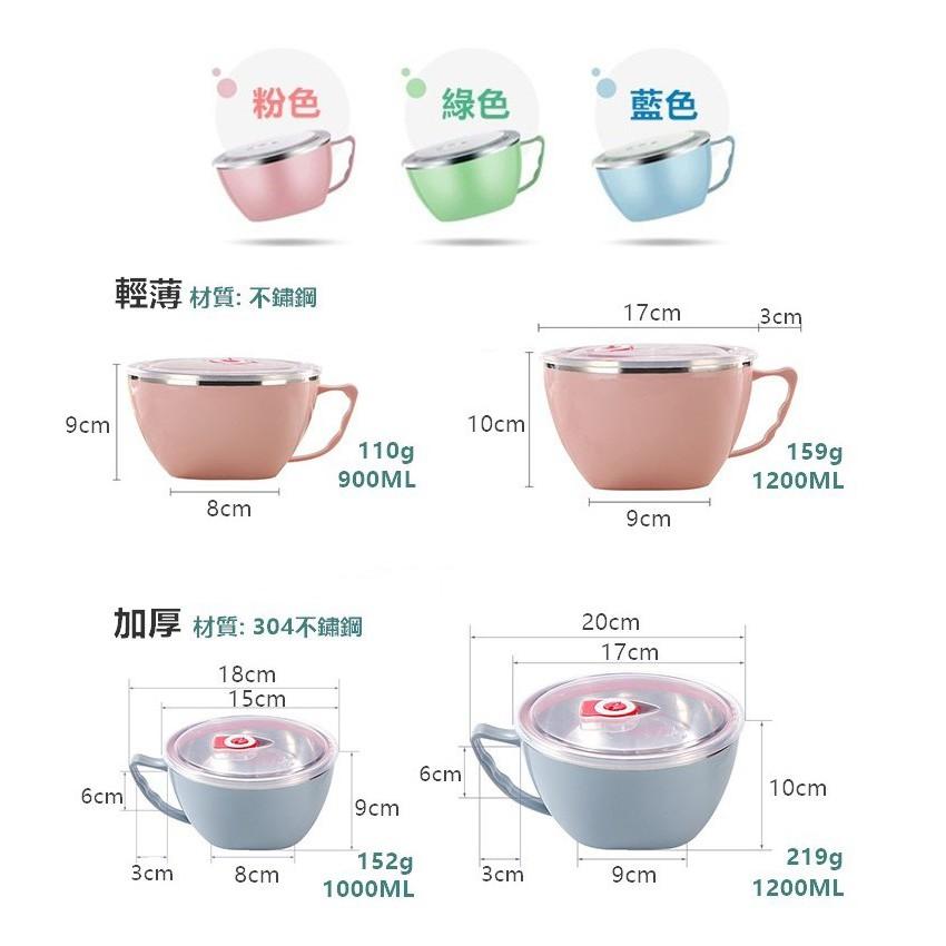 環保餐盒 多尺寸不鏽鋼泡麵碗 泡麵碗 雙層泡麵碗 湯碗 便當碗 環保餐具 雙層隔熱【RS1170】-細節圖2