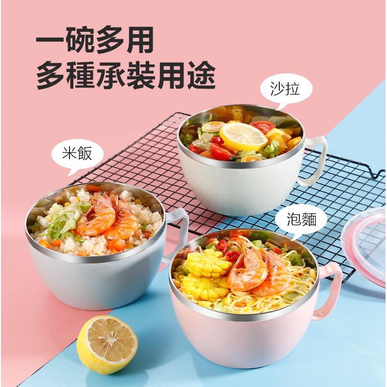 環保餐盒 多尺寸不鏽鋼泡麵碗 泡麵碗 雙層泡麵碗 湯碗 便當碗 環保餐具 雙層隔熱【RS1170】-細節圖8