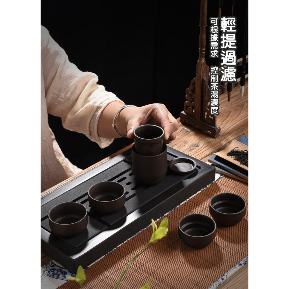 泡茶組 紫砂同心茶具組 一壺四杯 旅行茶具 套裝 登山 露營 戶外茶具組 戶外泡茶組 露營用品【RS1177】-細節圖3
