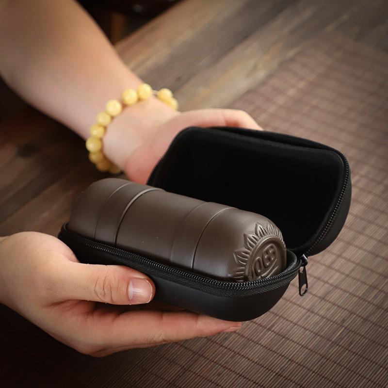 泡茶組 紫砂同心茶具組 一壺四杯 旅行茶具 套裝 登山 露營 戶外茶具組 戶外泡茶組 露營用品【RS1177】-細節圖9