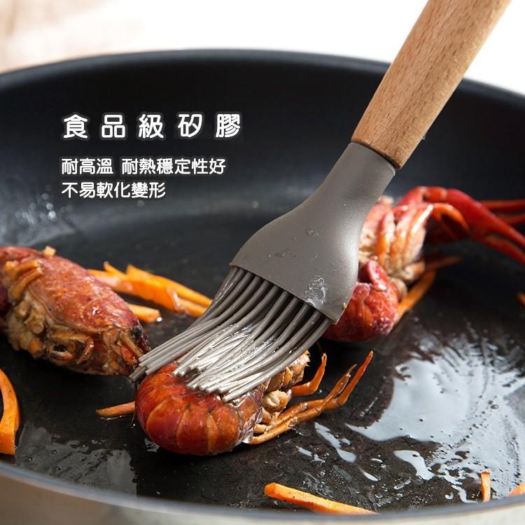 木柄矽膠廚具 廚具套裝 矽膠廚房炊具 天然木柄炊具 烘焙 料理用具 不沾鍋專用 露營 野營【RS1171】-細節圖5