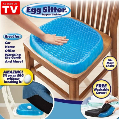 坐墊 贈送防塵套 涼感凝膠椅墊 凝膠坐墊 多功能凝膠座墊 Egg Sitter 蜂巢式減壓 雞蛋坐墊 【RS820】