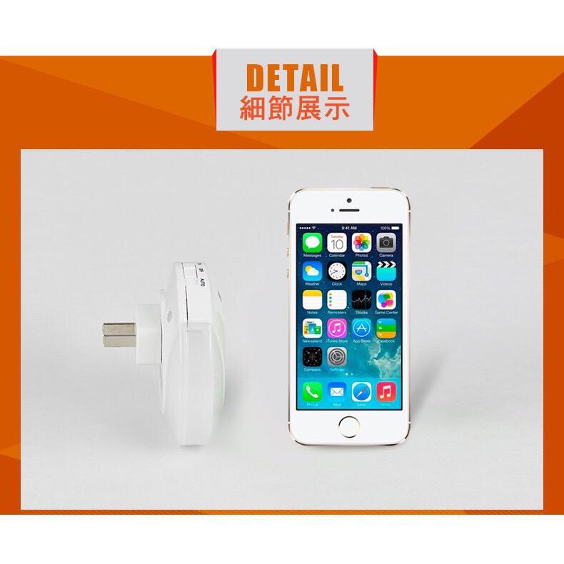 小夜燈 智能創意居家光控LED夜燈 智能光控感應功能 床頭燈 內建USB充電插座 快充頭 豆腐頭【RS727】-細節圖6