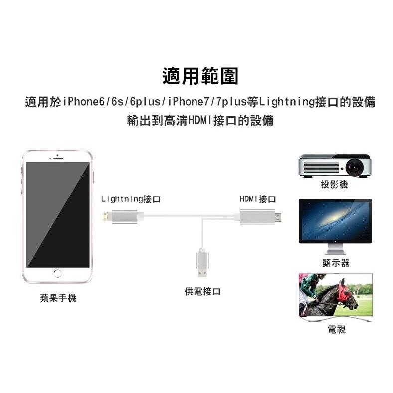 HDMI線 電視轉接線 HDMI 即插即用 3合1 蘋果 同屏同步顯示 電視 螢幕 轉接線 USB 充電線【RI369】-細節圖3