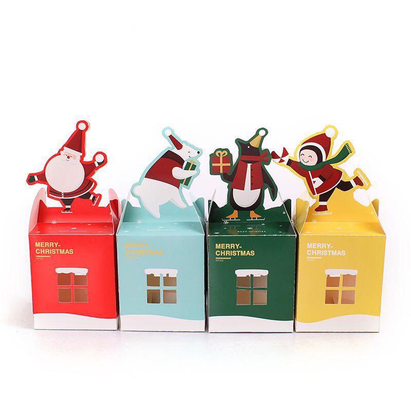 台灣出貨快速到 聖誕節 聖誕老人麋鹿手提包裝盒/糖果盒/禮物盒/紙盒 烘焙餅乾盒 團購批發【ME011】-細節圖8