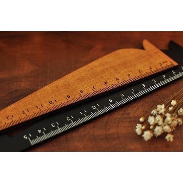 【滿額免運】文具 鄉村 貓咪 造型 原木直尺 15CM ZAKKA 鄉村 實木 書籤 手作木頭 【RS499】-細節圖7