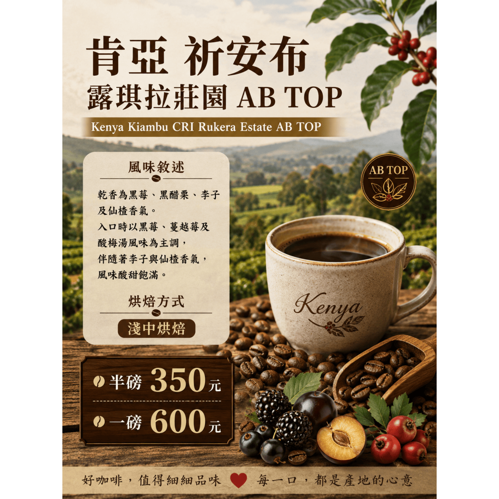 肯亞 祈安布 露琪拉莊園 AB TOP 水洗精品咖啡豆 好喝的果香咖啡豆推薦 超商取貨付款-細節圖4