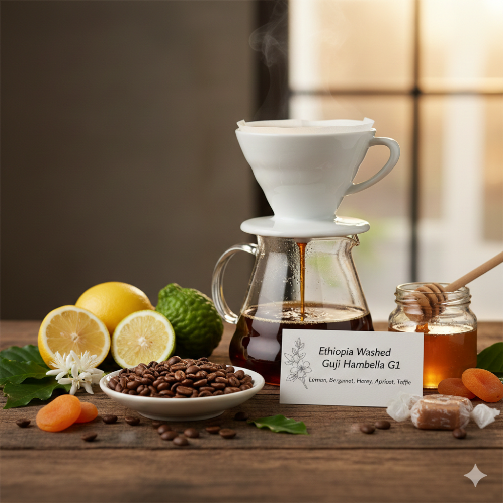 衣索比亞 水洗 古吉 罕貝拉 G1 咖啡豆 中烘焙精品咖啡豆 適合喜歡香濃果香咖啡的人 好喝的咖啡豆推薦 不酸咖啡豆-細節圖3