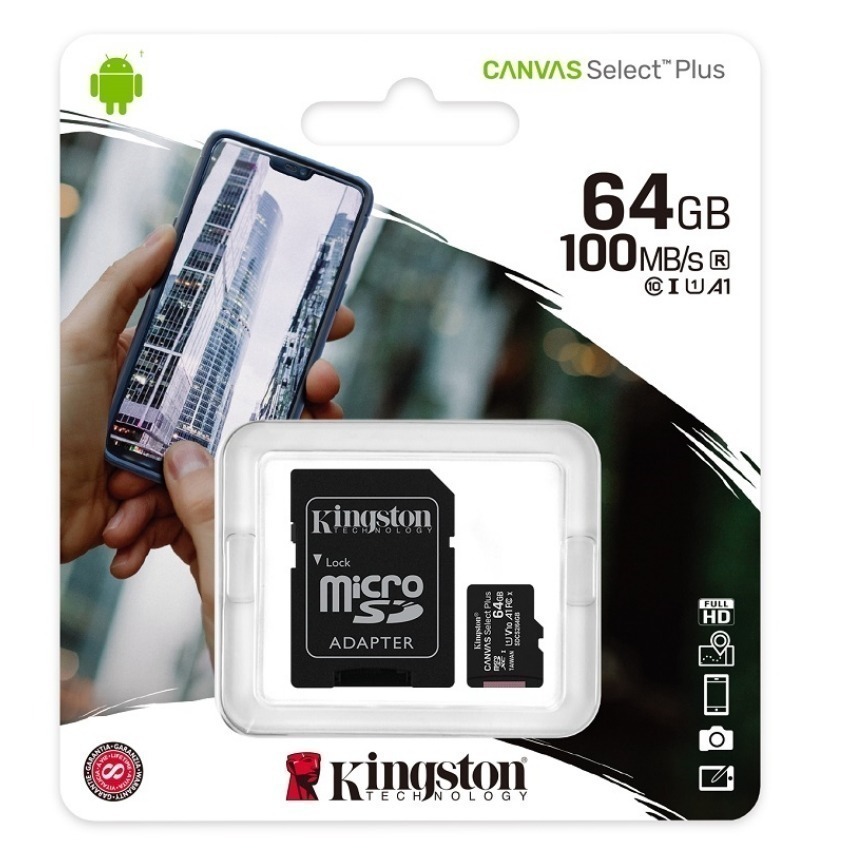 金士頓 64G 128G 256G 記憶卡 microSD TF 附轉卡 C10 U1 含稅公司貨-細節圖2